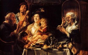 Jacob Jordaens - As The Old Sang The Young Play Pipes