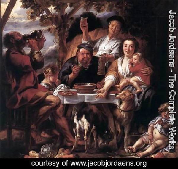 Jacob Jordaens - Eating Man